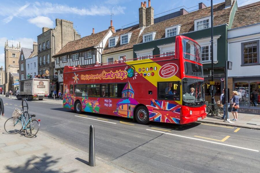 Cambridge: City Sightseeing Hop-On Hop-Off Bus Tour - Silver Street and the opening view of Cambridge