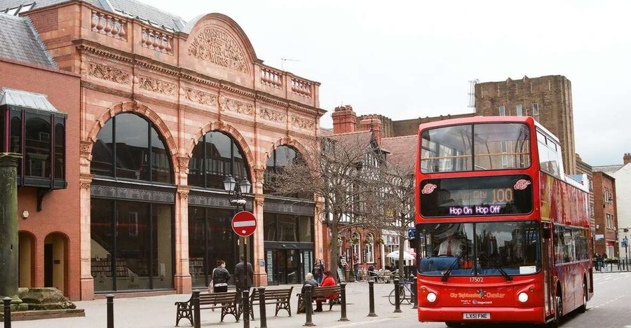 Chester: City Sightseeing Hop-On Hop-Off Bus Tour - Starting the loop near the station