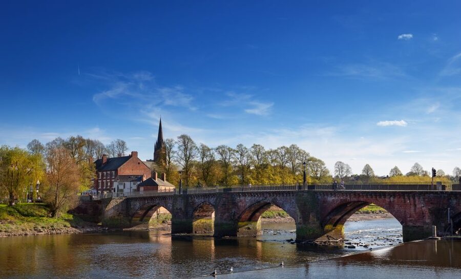 Chester: Half-Hour City Cruise - Upstream under Queen’s Park Suspension Bridge
