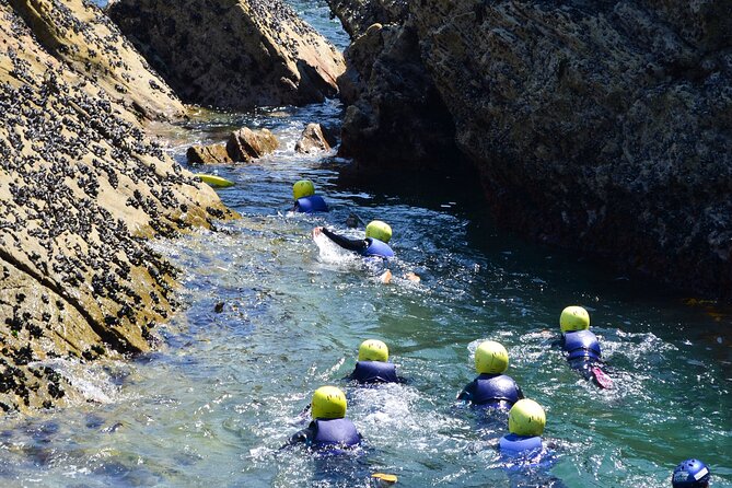 Coasteering Experience in Newquay - Swimming the gully and handling natural water