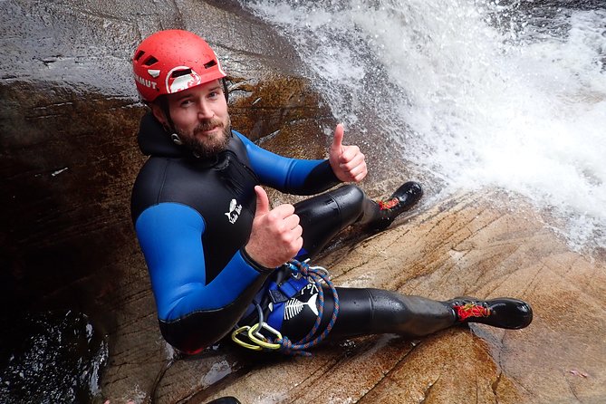Discover Canyoning at Bruar Falls - Flumes, rock slides, and waterfall abseils