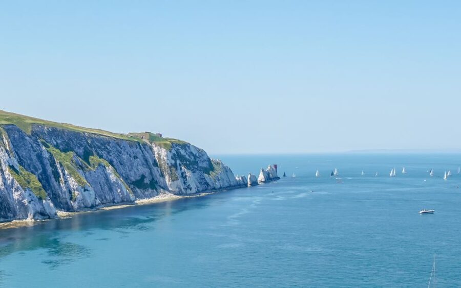 From Brighton: Isle of Wight Full-Day Trip via Portsmouth - The drive toward Alum Bay and the Needles