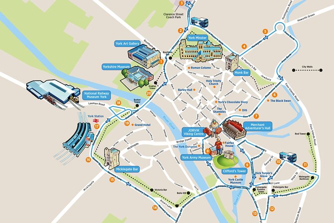Golden Tours York Hop-on Hop-off Open Top Bus Tour with Audio Guide - Take one full circuit before choosing your stops