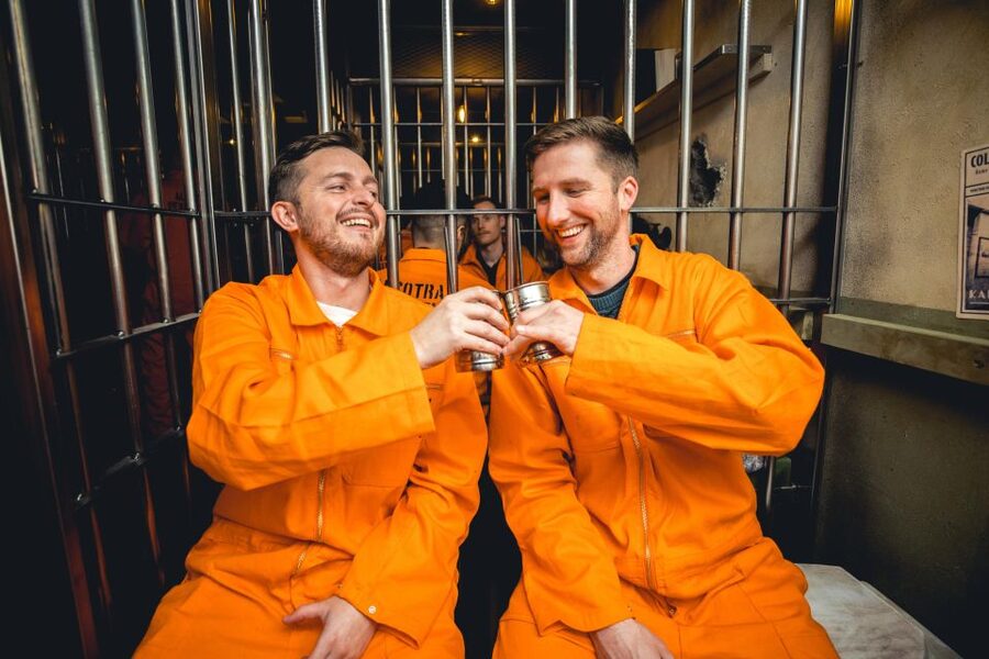 London: Alcotraz Immersive Prison Cocktail Experience Ticket - The prison radio and live characters