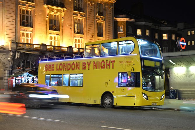 London by Night Sightseeing Tour - Open Top Bus - The London Eye and Thames show a softer side