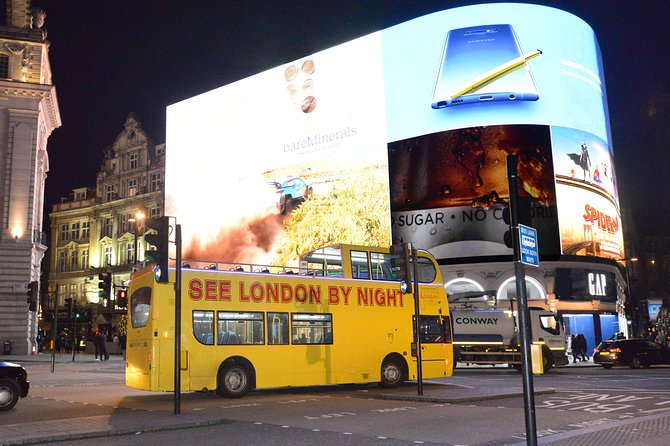 London by Night Sightseeing Tour - Open Top Bus - Kensington and Knightsbridge add polished evening scenery