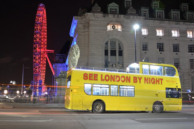 London by Night Sightseeing Tour - Open Top Bus - Live guides make the ride more than a lit-up drive