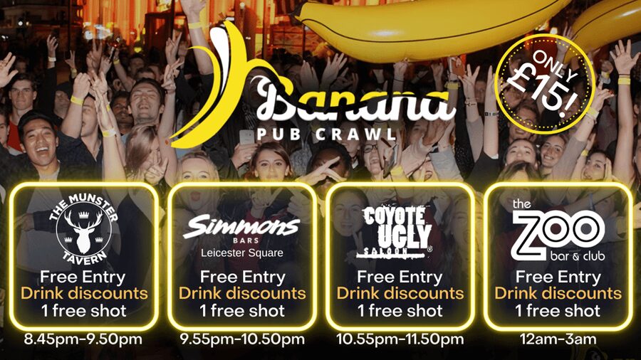 London : Central London Bar Crawl with discounts on drinks - Meeting at Simmons Bar near Piccadilly Circus