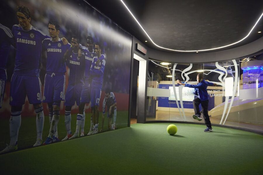 London: Chelsea Football Club Stadium and Museum Tour - The press room and the manager’s seat