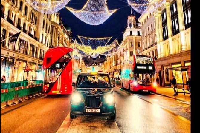 London Christmas Lights Guided Tour by Cab - Oxford Street and Regent Street Light Up the West End