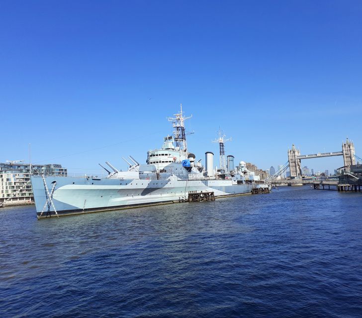 London: Medieval History Walking Tour from The Tower - Crossing Tower Bridge and meeting the HMS Belfast