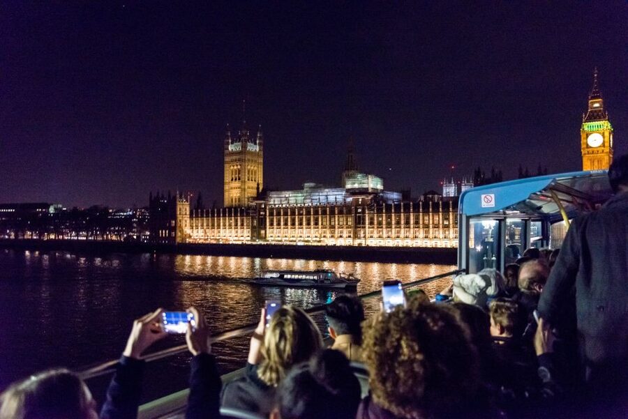 London: Nighttime Open-Top Bus Sightseeing Tour - Starting beside the London Eye