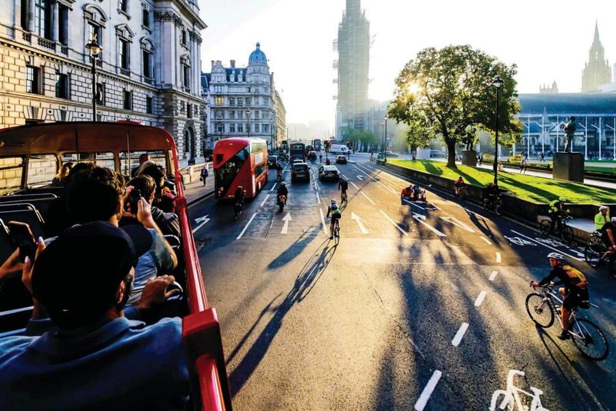 London: Tootbus London by Night Bus Tour - Open-air seating, weather, and traffic