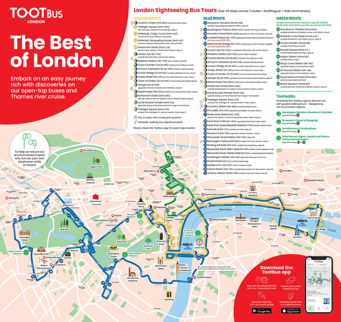 London: Tootbus Must-See Hop-On Hop-Off Bus Tour with Cruise - The Yellow Route: London’s greatest hits