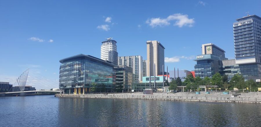 Manchester: Media City & The Quays Guided Walking Tour - Pausing at Imperial War Museum North
