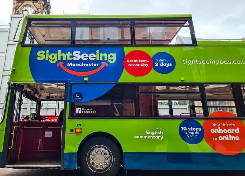 Manchester: Sightseeing Bus Tour - Town Hall and Piccadilly Gardens: the city-center introduction
