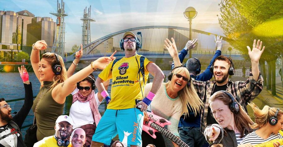 Manchester: Silent Disco Adventure Tour - Starting by the fountain outside Banyan Bar & Kitchen