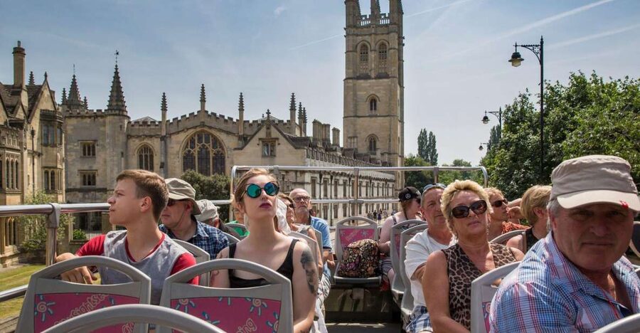 Oxford: City Sightseeing Hop-On Hop-Off Bus Tour - Stop 1 to Stop 4: station, city edge, and Oxford Castle