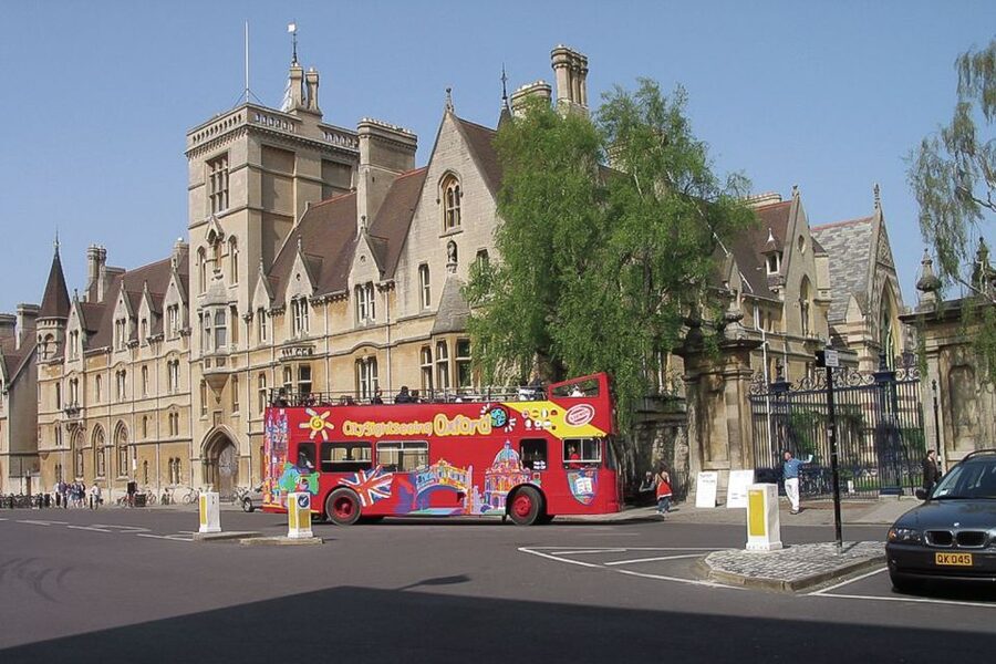 Oxford: City Sightseeing Hop-On Hop-Off Bus Tour - Reading Oxford from the open-top deck