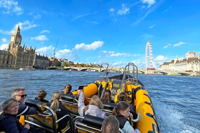 PRIVATE HIRE 45 min Speedboat Tour - Embankment/Westminster Pier - HMS Belfast and the Tower of London