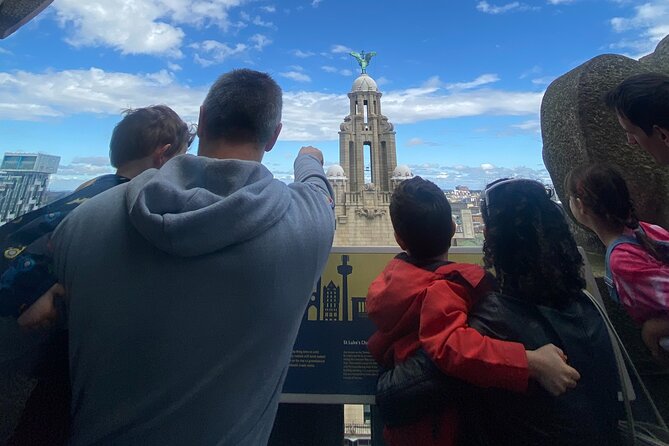 Royal Liver Building 360 - Tower Tour and Experience - The 10th-floor roof and views toward Wales
