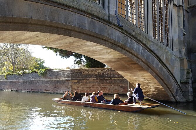 Shared Guided Punting Tour of Cambridge - Trinity College Library from the water