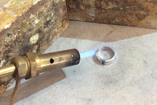 Silver Ring Workshop in Kent, England - Sawing the Silver to Length