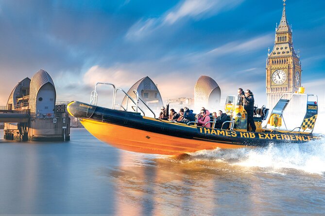 Speedboat Cruise Tour: Embankment OR Westminster Pier -70 minutes - When the throttle opens east of Tower Bridge
