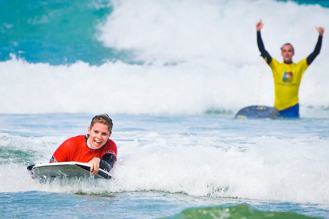Taster Bodyboard Lesson in Newquay, Cornwall - Getting comfortable with a bodyboard