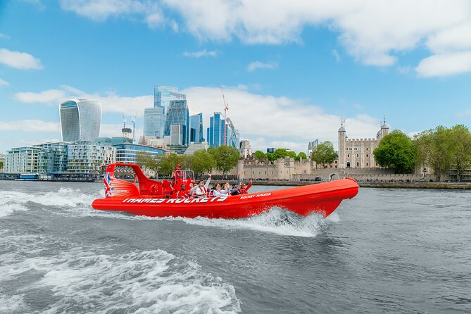 Thames High-Speed Zone Speedboat in London - Tower Bridge from water level